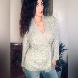 Vintage Rampage Light Blue Floral Blazer